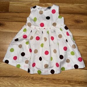 Carter’s infant, sleeveless, polka  Dot  Dress